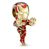 Charm Pandora Iron Man De Los Vengadores Recubrimiento Dorad