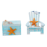 Set De Sillas De Playa Sea Decor, Sillas De Madera, 2 Unidad