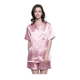 Pijama Para Dama De Satín Elegante Y Juvenil Varios Colores