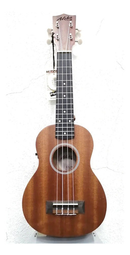 Ukulele Aloha Soprano Acústico De Caoba Con Aquila Y Funda