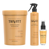 Kit Hidratação Trivitt Mascara 1kg Fluido Reparador Itallian