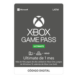 Tarjeta Xbox Game Pass Ultimate Microsoft 1 Mes Nuevo