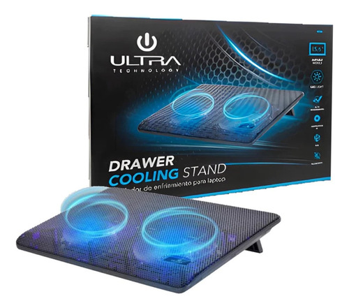 Base Ventiladora Para Notebook Ultra Hasta 15.6 , Usb, Led