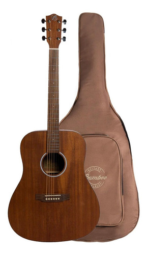 Guitarra Acústica Bamboo Ga-41-mahogany De Caoba Con Funda