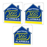 Pack X3 Cartel X28 Alarma Propiedad Protegida Pvc