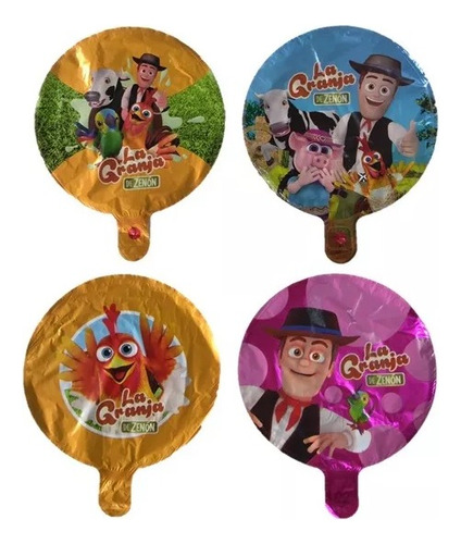 Pack 2 Globos Bartolito Metalizados Redondos 23cm