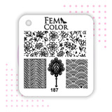 Placa De Stamping Acrilico Lefemme Mod 187  Lefemme