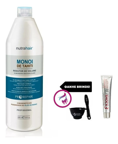 Redutor Monoi De Tahiti 1l Sem Formol Original Nutra Hair