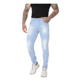 Calça Skinny Masculina Jeans Com Elastano Lycra Cor Clara Nf