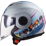 Casco Abierto Moto Ls2 570 Spring Doble Visor