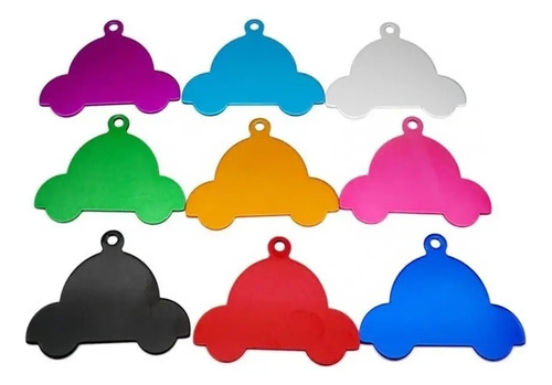 Lote 100 Placas Aluminio Calidad Llaveros Mascotas Dijes