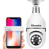 Chowha 3mp Cámara De Seguridad Wifi Foco 360° Grados Alarma