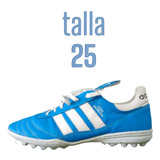 Tenis Suela Turf Mod. Copa En Piel  Azul Talla 25