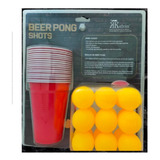 Beer Pong Juego Para Fiestas Shots Con 14 Vasos Y 14 Pelotas