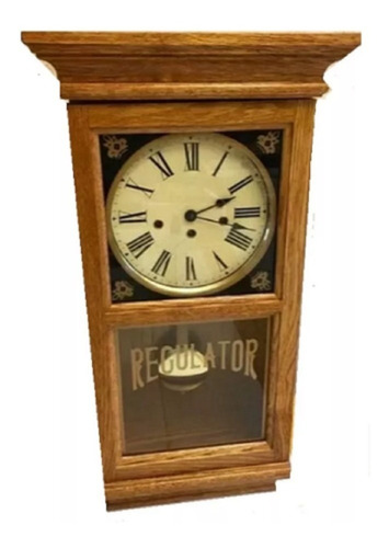 Reloj Aleman Pared O Mesa  Pendulo  3 Cuerdas Antiguo