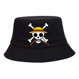 Gorro Pesquero One Piece Negro Sombrero Bucket Hat