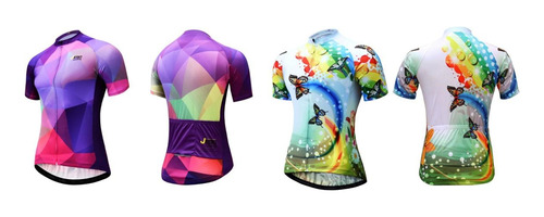 Jersey Ciclismo Mujer Manga Corta Transp Calidad Import