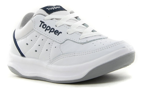 Zapatillas Topper X Forcer Kids Cuero Colegial Bl/ Gr 21884