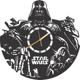 Reloj De Pared Star Wars Darth Vader Madera Calada