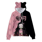 Sudadera Con Capucha Con Orejas Gato, Demon Slayer Nezuko