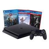 Playstation 4 Ps4 Sony Slim 500 Gb +garantia Aspecto De Novo