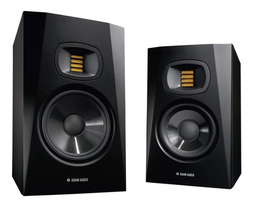 Kit X2 Parlantes Adam Audio T7v Monitor De Estudio 7 Campo Color Negro