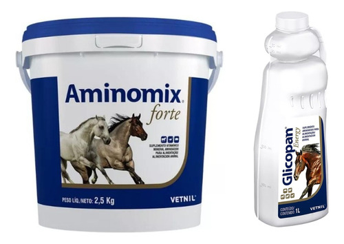 Glicopan Energy 1l + Aminomix Forte 2,5kg Para Cavalos 