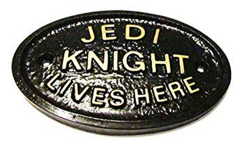 Jedi Knight Vive Aquí Pared De Jardín O Placa /cartel De