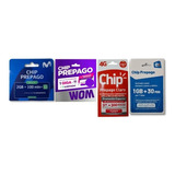 Chips Mixtos Pack De 100 Chips Entel, Wom, Movistar Y Claro