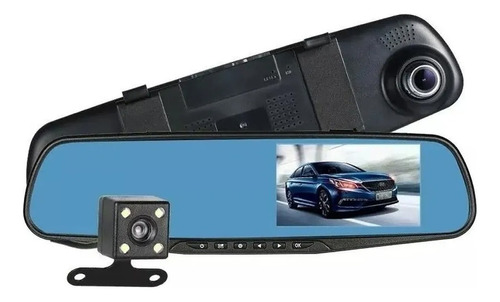 Espejo Retrovisor 1080p Camara Carro Doble Camara De Reversa