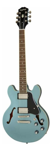 Guitarra Eléctrica EpiPhone Original Es Es-339 De Arce En Capas Pelham Blue Brillante Con Diapasón De Laurel Indio