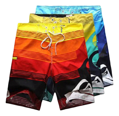 Kit 3 Bermudas Elastano, Short Bermuda De Surf Várias Marcas