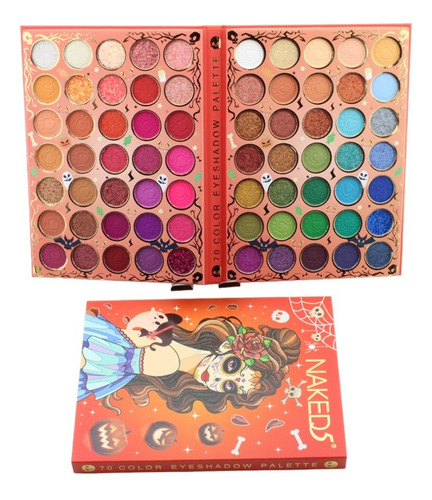 Paleta De Sombras Naked 5 Catrina Hallowen Mate Glitter 