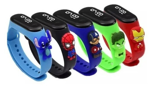 Relógios Led Digital Super Heróis