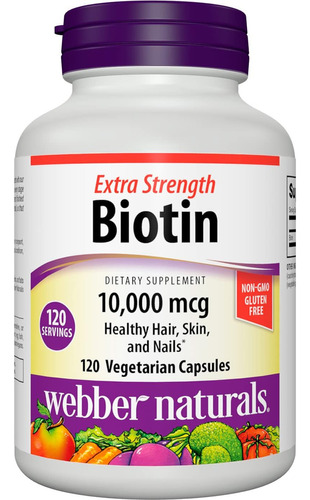 Webber Naturals Extra Fuerza Adicional Biotina Aa 10,000 Mcg