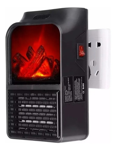 Mini Calefactor De Ambiente Chimenea Flame Heater Llama 3d