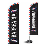 Wind Banner 3mt Completo Dupla Face Personalizado Barbearia 