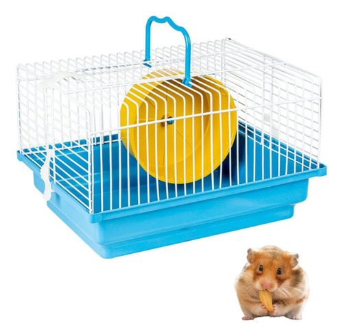Gaiola Para Hamster Com Rodinha Brasileirinha Básica Cor Azul
