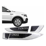 Par Emblema Lateral T-cross 2019 Até 2024 Adesivo Resinado