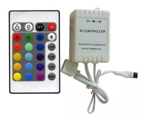 10 Controladora Led Rgb Control Remoto 24 Teclas Practiled