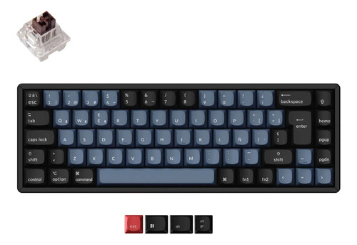 Teclado Mecanico Wireless Keychron K6 Pro Programable Custom Qmk Via Aluminio Rgb Qwerty Keychron Kpro Brown Switch Hotswappable Distribución Iso Español Bluetooth Gamer Coder Pc Mac Tamaño Layout 65%