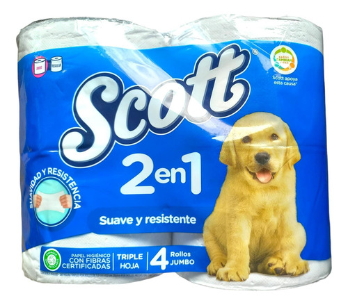 Papel Higienico Scott 2en1 X 4 Und