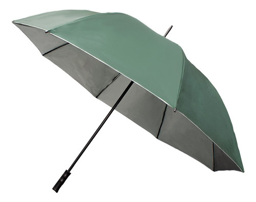 Paraguas Sombrilla Manual Con Filtro Solar Rompevientos Color Verde