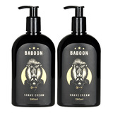 Combo 2 Creme De Barbear Baboon Shave Cream 280ml Bancada