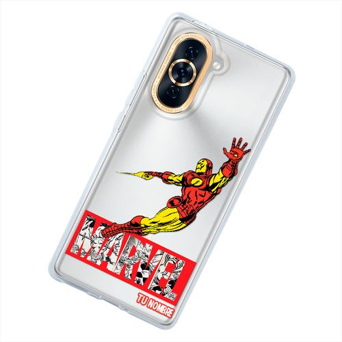 Funda Para Huawei Iron Man Marvel Con Tu Nombre