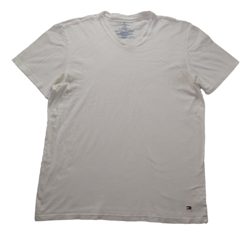 Playera Tommy Hilfiger Blanca Corte Ajustado