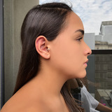 Piercing Tragus Flat Helix Labret Aço Inox Em Zircônia Rosca