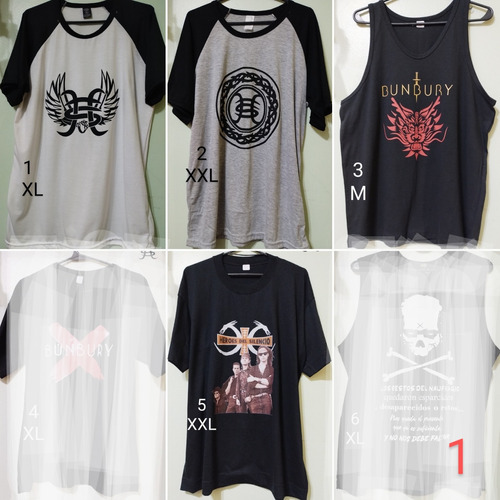 Remeras De Héroes Del Silencio Y Bunbury 