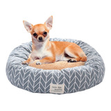 Cama Nido Perro Gato Firme Extra Suave Cojin Extraible Lino Color Gris