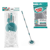 Cabo Para Mop Giratório Fit Flash Limp + Esponja Poliéster